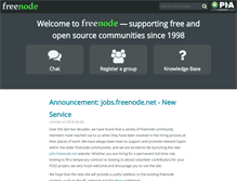 Tablet Screenshot of freenode.net